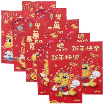 Красные конверты в китайском стиле Хунбао, новогодние денежные пакеты, сумки для денег, карманы в красных конвертах (смешанный стиль)