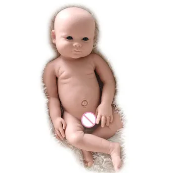 New Girl Reborn Kit 18-дюймовый Полный Твердый силиконовый Неокрашенный Незаконченный Кукольный Комплект DIY Popular Blank Reborn Doll Kit