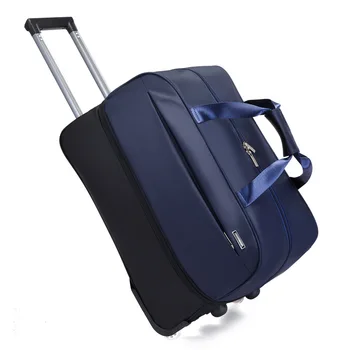 Дорожные сумки-тележки большой емкости, багаж на колесиках, водонепроницаемый чемодан из ткани Оксфорд, дорожная сумка на двойных колесах, чемоданы