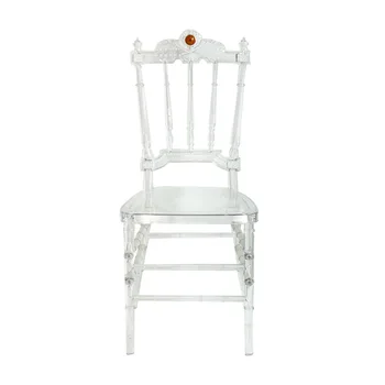 Высококачественное кресло из смолы, прозрачный пластик, акриловое украшение, Свадебная головка с хрустальным цветком, Ch