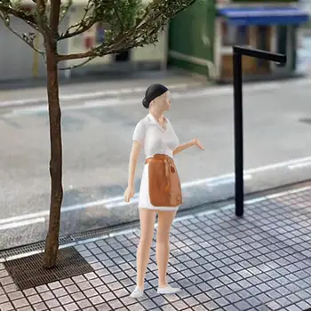 Фигурка хозяйки в масштабе 1: 64, сцена приготовления пищи, миниатюрная кукла для проектов DIY