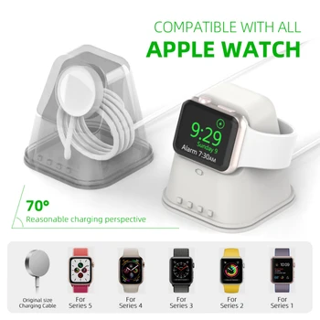 Новая док-станция для зарядки смарт-часов Apple Watch Series 54321, подставка для часов, прикроватный столик, силиконовая подставка для зарядки
