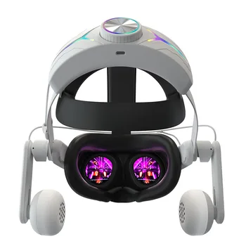 Головной Ремень Наушников С Регулируемой Подсветкой RGB VR Замена Элитного Головного Ремня Встроенный Аккумулятор емкостью 8000 мАч для Очков Виртуальной Реальности Meta Quest 3
