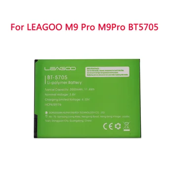 Высококачественный Оригинальный Аккумулятор BT-5705 3000 мАч Для LEAGOO M9 Pro M9Pro BT5705 BT-5705 Smart Mobile Phone Parts Bateria Batterie