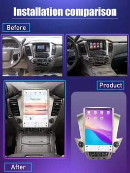 Автомобильный Радиоприемник Android 11 Для Chevrolet Tahoe Suburban GMC Yukon 2014-2021 Tesla Screen Автоматический Мультимедийный Плеер GPS Navi Video Carplay
