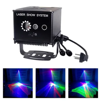 2 Вт IP65 Водонепроницаемый Луч RGB Лазерный Проектор Освещает DMX Sky Galaxy Движущаяся Лампа Aurora DJ Party Christma Decor Show Сценическое Освещение