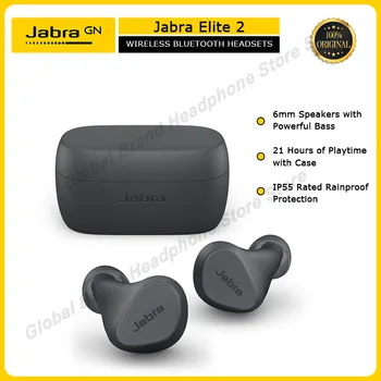 Оригинальные Наушники Jabra Elite 2 True Wireless Bluetooth Музыкальная Игровая гарнитура Спортивные Наушники IP55 Водонепроницаемые наушники с микрофоном