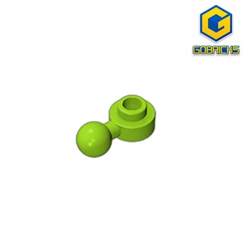 Gobricks GDS-1500 шарнирная пластина с шаровой головкой 1x1 на одной стороне перфорированной круглой пластины совместима с игрушками 3614