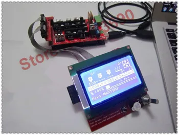 2 шт./лот 3D-принтер Smart Controller RAMPS 1.4 LCD 12864 ЖК-Панель Управления Синий Экран 128X64 Модуль ST7920 Чип SPI Последовательный Порт