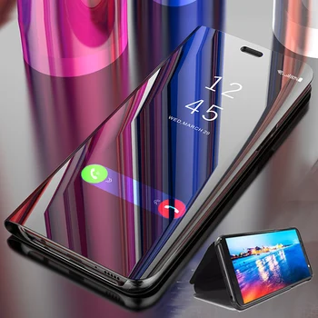 Умный Зеркальный Флип-Чехол Для Xiaomi Redmi Note 10 9 9s Poco X3 NFC M3 8 8T 7 Pro Max Redmi 7A 9A 9C Mi 9T 10T 11 Lite Cover Coque