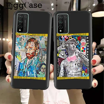 Забавный чехол для телефона David Mona Lisa Van Gogh Art для Huawei Honor 60 SE 70 Pro 50 20 30 Lite Pro 10i 30i 8X 9X 10X Lite Черный Чехол