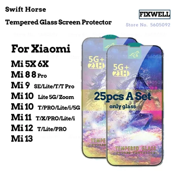 25шт Swift Horse 21H Полностью Клеевое Закаленное Стекло для Xiaomi Mi 13 12 T Lite PRO 10 11 Lite 5G i Zoom T 5 6X 8 Pro 9 SE Lite T Pro