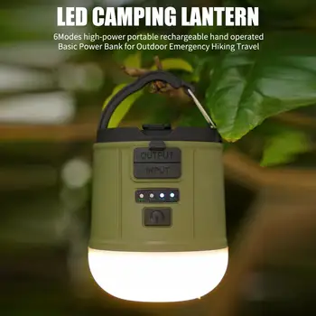 Фонарь для кемпинга Аккумуляторный фонарь с 9 режимами освещения Портативная электронная аварийная лампа для кемпинга на открытом воздухе пеших прогулок