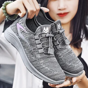2023 Весенняя Новая Женская обувь, Кроссовки В Корейском стиле, Дышащая Спортивная Повседневная Женская Однотонная Женская обувь из Воздушной сетки