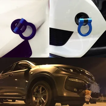 Новая модификация автомобиля 1шт из алюминиевого сплава внешний крюк для прицепа круглое металлическое кольцо для прицепа универсальное кольцо для прицепа переднего бампера