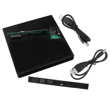 Внешний корпус DVD 12,7 мм, USB 2.0, внешний корпус DVD / CD-ROM для ноутбука, настольного ПК, оптический дисковод SATA-SATA