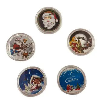 Позолоченные Литые Под давлением Памятные Монеты Аниме-Персонаж Christmas Father, Окружающие Памятные Монеты