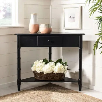 Потертый черный угловой стол Бесплатная доставка мебели для гостиной Home