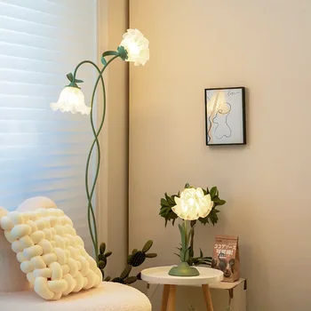 Торшеры для скандинавского домашнего декора, теплая романтическая цветочная лампа, современный светодиодный светильник, роскошные торшеры для спальни и гостиной