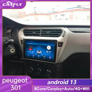Оперативная Память 4G + ROM 64G Android 10 Автомобильный Видео Мультимедийный Плеер GPS Навигация для Peugeot 301 Citroen Elysee Радио 2013-2018 2 din Стерео