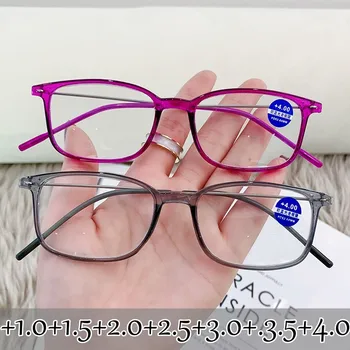 Женские Новые модные очки для чтения TR90, Мужские и женские Гибкие Модные очки для пресбиопии, уличные сверхлегкие очки по рецепту врача