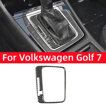 Для Volkswagen Golf 7 Mk7 2013-2019 Интерьер из углеродного волокна, панель автоматической передачи, декоративная рамка, накладка, наклейка, автомобильные аксессуары