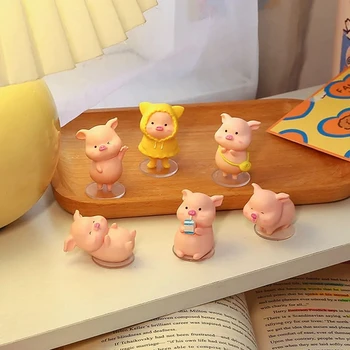 Украшение рабочего стола Kawaii Pig Креативный мини-орнамент в виде животного Kawaii Home Office Decor Подарок на День рождения детям для друзей