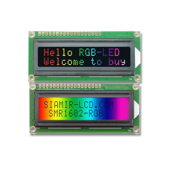 SMR1602L 80*36 мм 18PIN 1602 Точечно-Матричный 16x2-Символьный ЖК-Модуль Экрана Дисплея С Цветной Подсветкой RGB