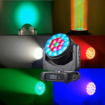 CE Профессиональное Сценическое Освещение CTO 19x40W RGBW LED Zoom Beam Moving Head Wash Light ARTNET sCAN & CLINGNET Для Party Show Club Dj