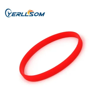 YERLLSOM 100 шт./лот высококачественные тонкие силиконовые браслеты 1/4 красного цвета для мероприятий B20060451