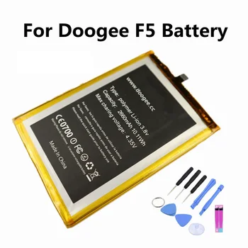 Новый 100% Оригинальный Аккумулятор 2660mAh F5 Для резервного копирования телефона Doogee F5 Bateria, Высококачественные Сменные Батареи + Инструменты