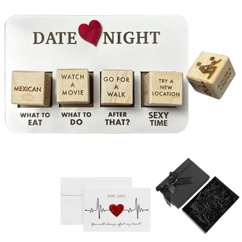Игральные кости для свиданий After Dark Edition, деревянные кубики для пар, Забавные кубики для принятия решений в игре для него и нее, для женатого парня, девушки
