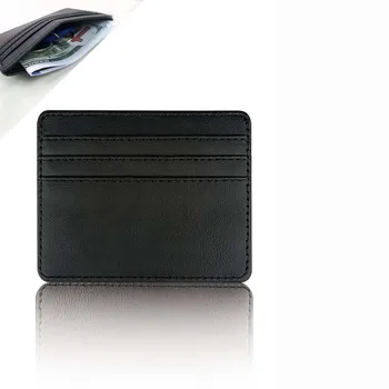 Мужские кошельки, ультратонкий мини-кошелек для кредитных карт бизнес-банка, простой черный женский кошелек для мелких монет, карты, чехол, сумка