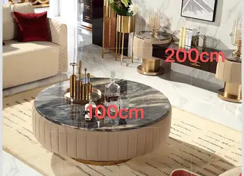 Постмодернистский роскошный круглый журнальный столик в итальянской гостиной журнальный столик роскошный электрический шкаф модная вилла высокого класса круглый чайный столик