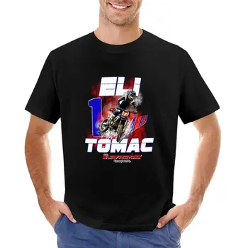 Eli Tomac #1Motocross Supercross- ЧЕМПИОН ПО СУПЕРКРОССУ SUPERSTAR ВОСКРЕСНАЯ футболка, Футболка на заказ, милые топы, мужская одежда