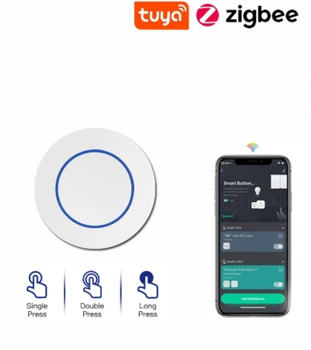 Беспроводной переключатель сцены Tuya Smart Zigbee Button, контроллер сценариев автоматизации, необходимые гаджеты Smart Life, концентратор Tuya Zigbee Hub