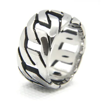 Панк Новейший размер 7-13 Браслет-цепочка Крутое кольцо из титановой стали 316L Браслет вечерние модные ювелирные изделия кольцо