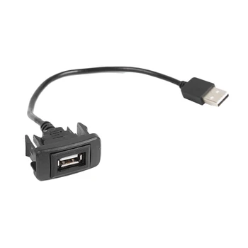 Панель USB-порта для скрытого монтажа в приборной панели автомобиля, удлинительный кабель-адаптер для Toyota Hilux