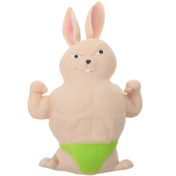 Английское название: Muscle Bunny Stress Ball Игрушка Резиновая Декомпрессионная Игрушка Для Облегчения Сжатия Кролика Tpr Мягкий Кролик Эластичная Игрушка-Кролик