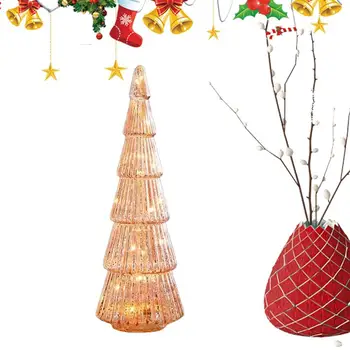 Рождественская елка с подсветкой, Настольная стеклянная Рождественская Елка, Ночник на батарейках, Центральная часть настольной рождественской елки Mini Night