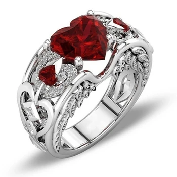 Кольца с сердечками для женщин, кольца с кубическим цирконием, кольца Любви для нее, Обручальное кольцо Promise для девочек