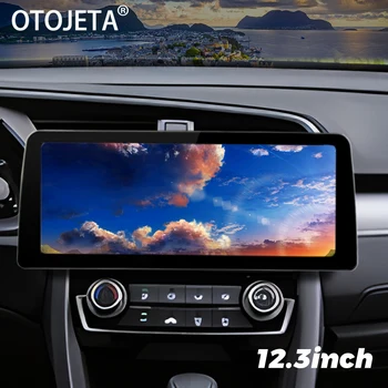 12,3-дюймовый Android 13 Экран Для HONDA CIVIC 2016-2018 GPS Мультимедийный Автомобильный Видеоплеер Радио Стерео Carplay Навигационное Головное Устройство