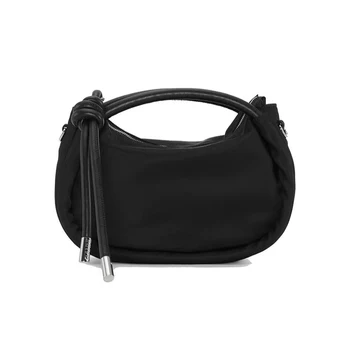 Новая женская сумка, сумка через плечо из нейлона + воловьей кожи, сумка Black Moon, утолщенная водонепроницаемая сумка через плечо