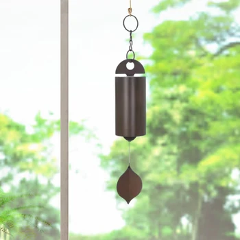Колокольчики Serenity Bell, металлический цилиндр, мемориальный звон, Минималистичный декоративный колокольчик для декора двора, веранды, сада.