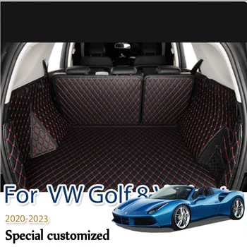 Изготовленные на заказ коврики для багажника автомобиля, подходящие для VW Golf 8 Variant 2020 2021 2022 2023, Автоаксессуары, накладки для грузового лайнера, ковер для багажника автомобиля