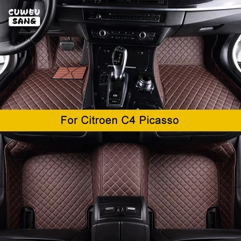 Автомобильные коврики CUWEUSANG на заказ для Citroën C4 Picasso, автоаксессуары, коврик для ног
