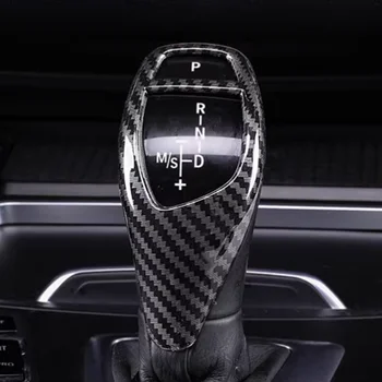 Для BMW 2013-2018 X5 F15 2014-2019 X6 F16 головной рычаг переключения передач кабины автомобиля декоративная наклейка из углеродного волокна пластиковая защитная крышка a