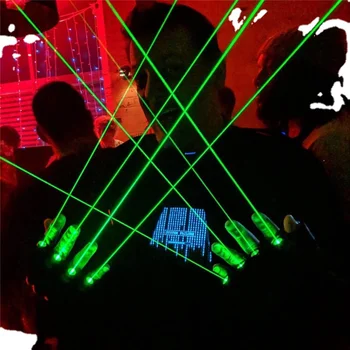 Guantes láser con LED verde para club nocturnoCD