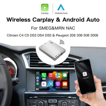 Беспроводной Apple Carplay Android Auto Для Peugeot и Citroen SMEG и MRN NAC 208 308 508 3008 и C4 DS3 DS5 Поддержка Камеры Заднего Вида