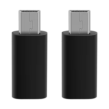 2 шт. Адаптер USB C на Mini USB 2.0, переходник типа C Женский на Mini USB мужской для преобразования MP3-плееров GoPro, видеорегистратор, черный